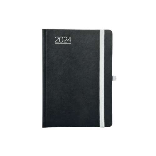 Kalendart Nero 2024 A5 weekly planner black-grey diary