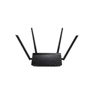 ASUS RT-AC1200_V2/EU/13/P_EU Безжичен рутер, черен, преден изглед - Wi-Fi рутер, адаптер