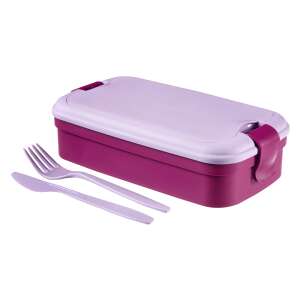 Curver Lunch & Go lila Essensbehälter mit Besteck - Aufbewahrungsboxen für Lebensmittel