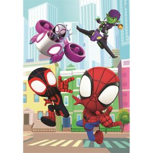 Imagine puzzle Clementoni Spidey și prietenii săi, 60 de piese - Puzzle 3D & Puzzle cu burete