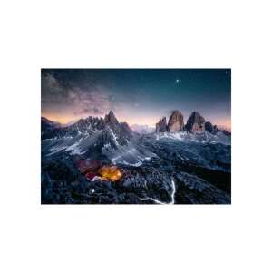 Ravensburger Drei Zinnen, Dolomitok 1000 piece jigsaw puzzle, mountain landscape at night with stars - Ravensburger