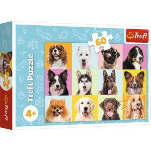 Trefl Kutyusok Puzzle 60 piese, tema cu câini - Trefl Puzzle