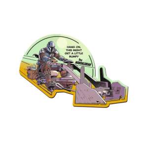 Trefl Wood Craft Star Wars Mandalorian 160-elementowa drewniana układanka w kształcie, przedstawiająca Mandalorianina i Grogu na speederze - Trefl Puzzle