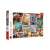 Trefl 1500 darabos kirakós játék európai városokról, melyen Róma, Honfleur, Barcelona, Burano, Umbria és Spanyolország képeslapjai láthatók