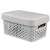 CURVER Infinity 4.5L Storage Basket with Lid, Light Grey