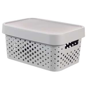 CURVER Infinity storage basket with lid, light grey, 4.5L - Curver Storage Box & Basket