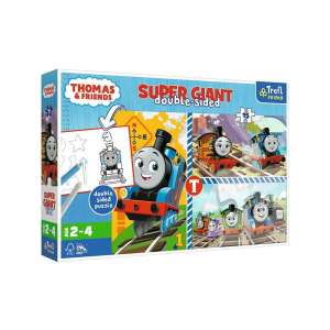 Thomas mozdony és barátai Super Giant kétoldalas 3 az 1-ben puzzle 15 db-os - Trefl 85284954 "superman"  Puzzle