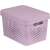 CURVER "INFINITY" 17L pink storage basket with lid
