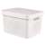 CURVER INFINITY storage basket with lid, white, 17L, storage solution for bathroom, bedroom, closet, office, organizing cosmetics, toys, clothes, books, home decor