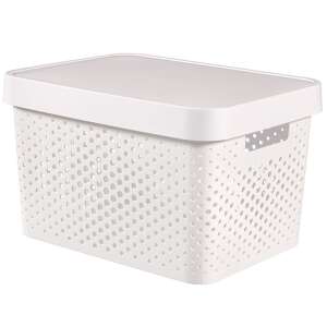 Kutija perforirana s poklopcem Infinity Recycled 17L 36x27x22cm bijela 48831476 - Skladištenje i organizacija