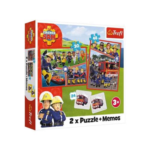 Fireman Sam 2 in 1 puzzle and memory game set by Trefl
