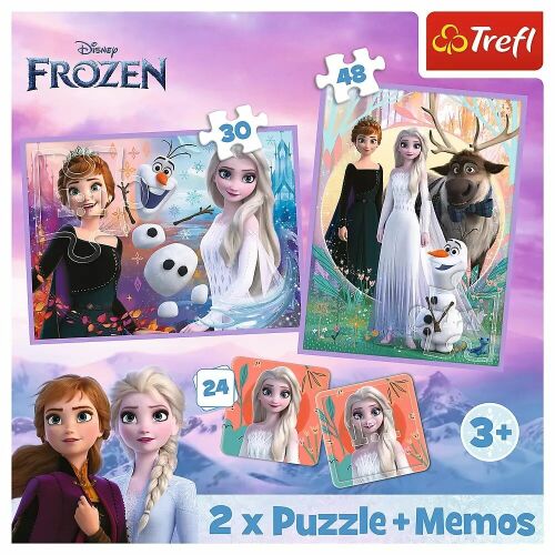 Trefl Disney Jégvarázs 2 - Puzzle és Memóriajáték (2 az 1-ben) 180524571 - Puzzle és kirakó