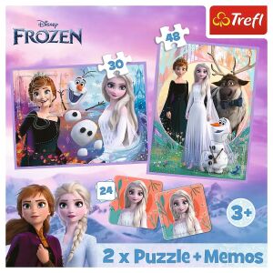 Trefl Disney Ľadové kráľovstvo 2 Puzzle a pexeso 2v1 krabica - Puzzle