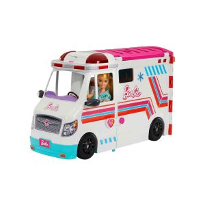 Barbie Care Clinic Krankenwagen Spielzeugfahrzeug mit Barbie-Puppe am Steuer - Mattel Baba