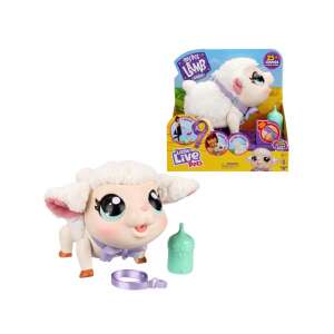 Little Live Pets My Pet Lamb Snowie jucărie de pluș interactivă cu peste 25 de sunete și reacții, vine cu o sticlă și o lesă - Little Live Pets