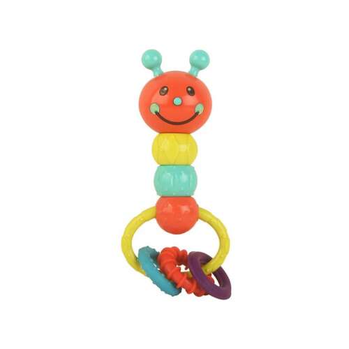 Luna Toys Bébi Csörgő Hernyó, 18 Hónapos kortól, színes, többféle textúrájú, rágóka - Baba fogápolás