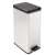 Curver Slim Bin 40L pedal trash can, stainless steel finish, black lid