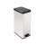 Curver Slim Bin 40L pedal trash can, stainless steel finish, black lid