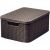 Curver Style M 18L rattan effect storage box with lid, dark brown