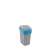 CURVER "PACIFIC FLIP BIN" 10L flip bin trash can, silver and blue