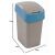 Wymiary kosza Curver Pacific Flip Bin 25L - srebrny i niebieski