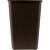 CURVER "My Style" Rattan Laundry Basket with Lid, Dark Brown, 55L, front view