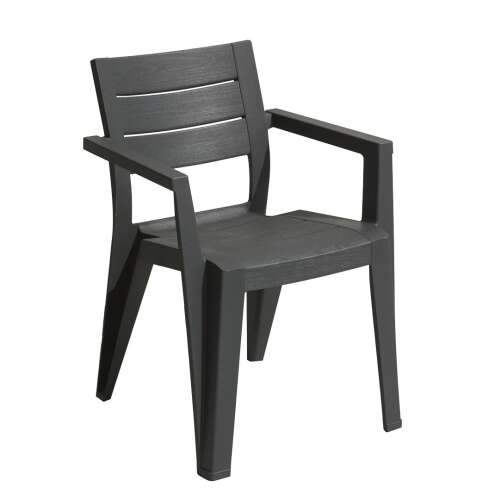 KETER JULIE PLASTIC GARDEN CHAIR WITH ARMRESTS