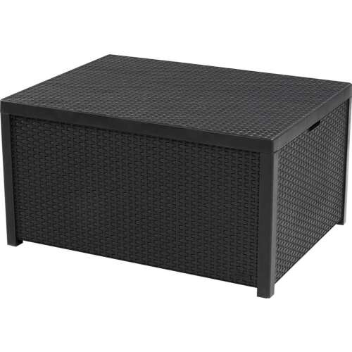 ALLIBERT ARICA graphite garden table and storage box, closed