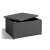 ALLIBERT ARICA graphite garden table and storage box, partially open