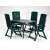 Keter Elise dark green plastic garden table with 4 chairs
