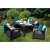 Allibert Corfu Fiesta garden dining set with table, graphite, grey, in use