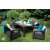 Allibert Corfu Fiesta garden dining set with table, graphite, grey, in use