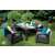 Allibert Corfu Fiesta garden dining set with table, graphite, grey, in use