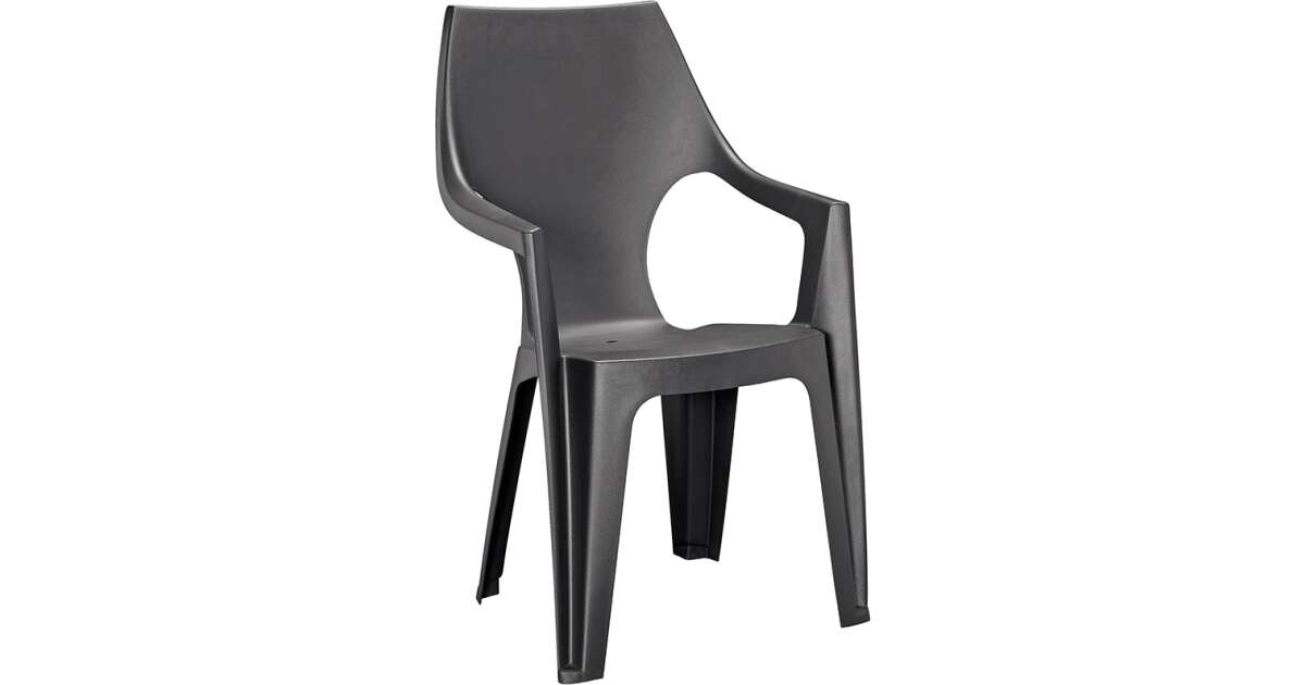 ALLIBERT DANTE HIGH BACK PLASTIC GARDEN CHAIR WITH ARMRESTS