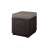 ALLIBERT CUBE Polyrattan Gartenhocker mit Kissen, dunkelbraun