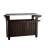 Keter Unity XL Dark Brown Outdoor Kitchen Cart with Stainless Steel Top