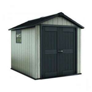 Keter Oakland 759 kerti ház, szürke műanyag ház dupla ajtókkal - Keter