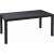 Keter Melody polyrattan garden table, 161 cm, graphite