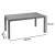 Keter Melody polyrattan garden table, 160 cm, graphite, dimensions