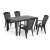 Keter Melody polyrattan garden table and chairs set, graphite