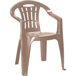 CURVER MALLORCA Cappuccino plastic garden chair, stackable, weather resistant, UV protected - Garden Furniture