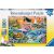 Pudełko z puzzlami Ravensburger Życie Oceanu 100 elementów z motywem oceanu z orką, delfinami, żółwiem morskim i fokami
