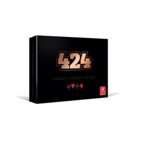 424 Prémium Játékkártyák - Canasta, Rummy, Bridge - Fekete Doboz