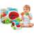 Clementoni Soft Clemmy Sensory Car with 8 Soft Blocks, a colorful toy car with soft blocks for babies to play with and learn