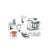 Bosch MUM2EW40 kitchen machine with all accessories, including blender, food processor, meat grinder, and citrus press
