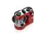 Bosch OptiMUM MUM9A66R00 kitchen robot, red, silver, top view
