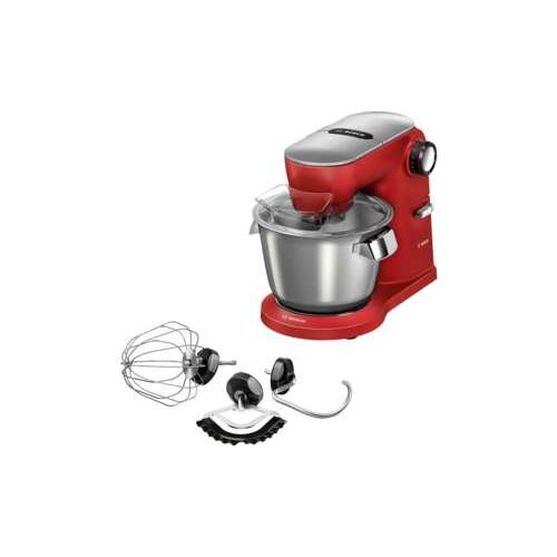 Robot de bucătărie Bosch OptiMUM MUM9A66R00, roșu, argintiu, cu accesorii