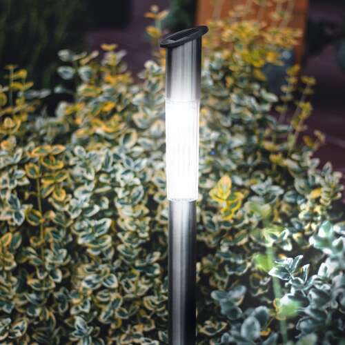 LED-es szolár oszlop lámpa - hidegfehér - fém - 70 x 5 cm  32394306