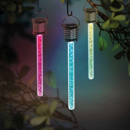 RGB LED-es szolár lámpa - buborékos - 175 x 30 mm - 12db/szett 32394376