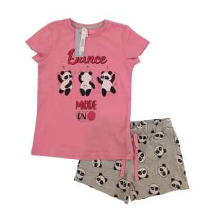 IDEXE kislány pandamintás rózsaszín-szürke ruhaszett - 116 32396229 Ruha együttesek, szettek gyerekeknek